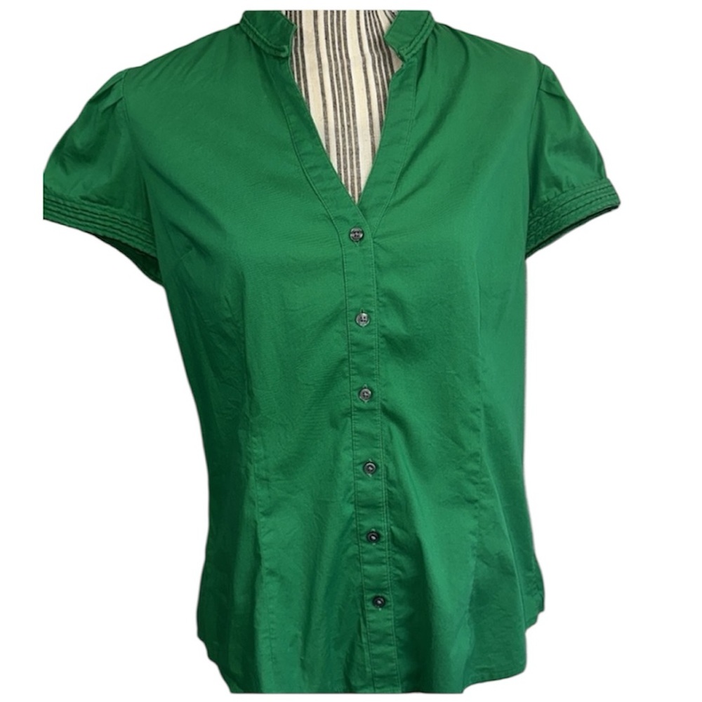 Express L Design Studio vneck short sleeve shamrock green